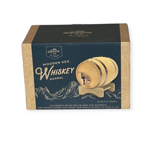 Adventure is Out There Mini Wooden Keg Whiskey Barrel 1 Liter NIB - Picture 2 of 3